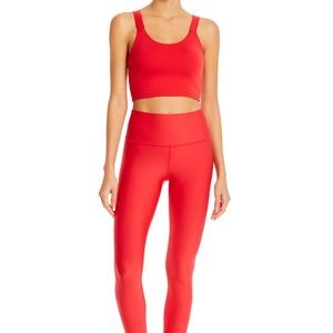 Alo yoga red cropped tank